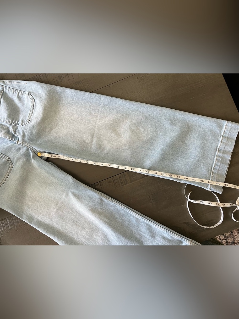 Anthropologie Maeve Colette High-Rise Wide-Leg Cropped Jeans SZ 27 Light Wash - Picture 7 of 13
